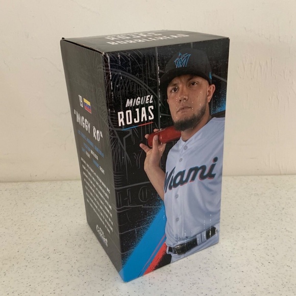 New MLB Miami Marlins Miguel Rojas 'Miggy Ro' Collectible Bobblehead - Picture 1 of 6